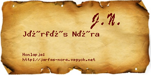 Járfás Nóra névjegykártya